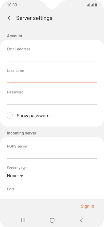 Press the field below 