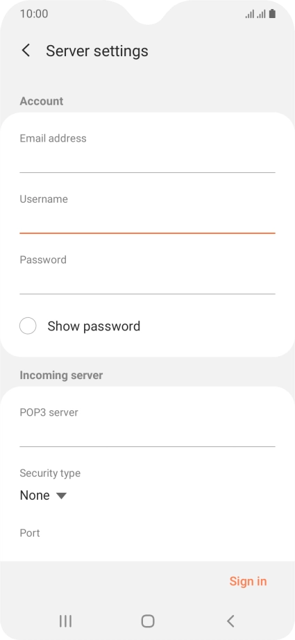 Press the field below 
