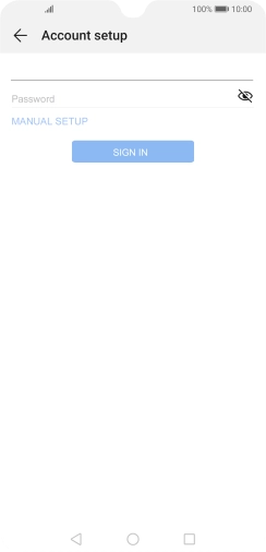 Press Password and key in the password for your email account.