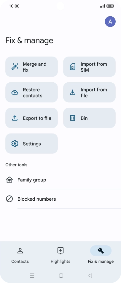 Press Import from SIM.