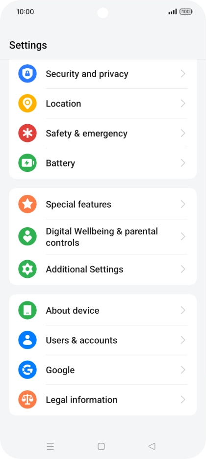 Press Users & accounts.