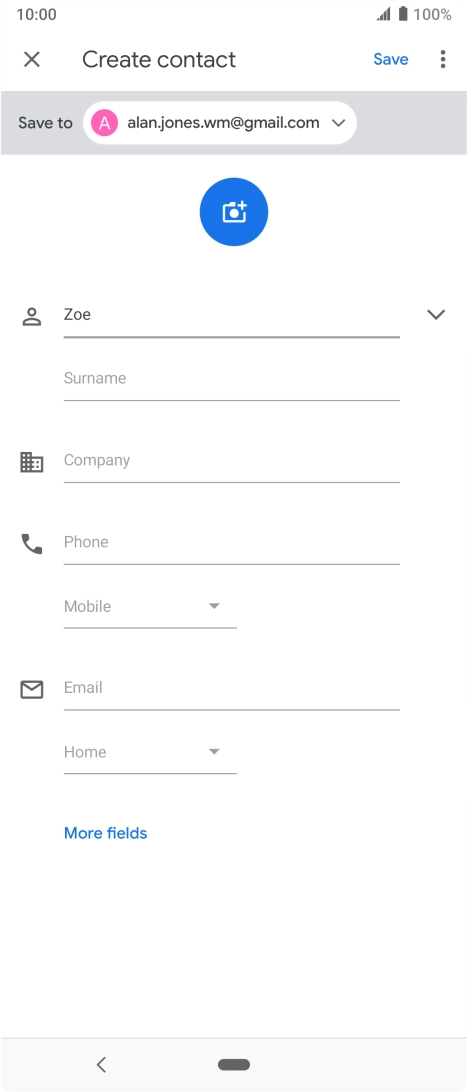 Press Surname and key in the last name.