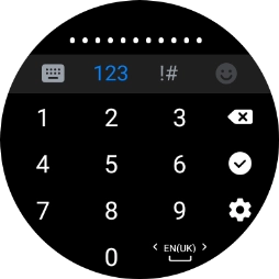 Key in the password for the Wi-Fi network and press the confirm icon.