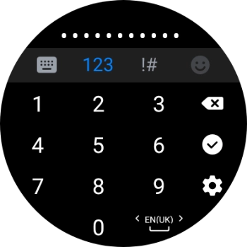 Key in the password for the Wi-Fi network and press the confirm icon.