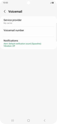 Press Voicemail number.