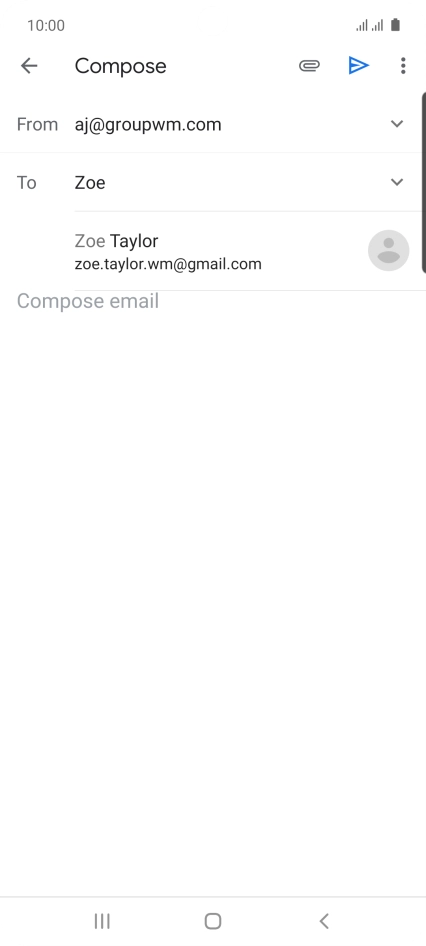 Press the required contact.