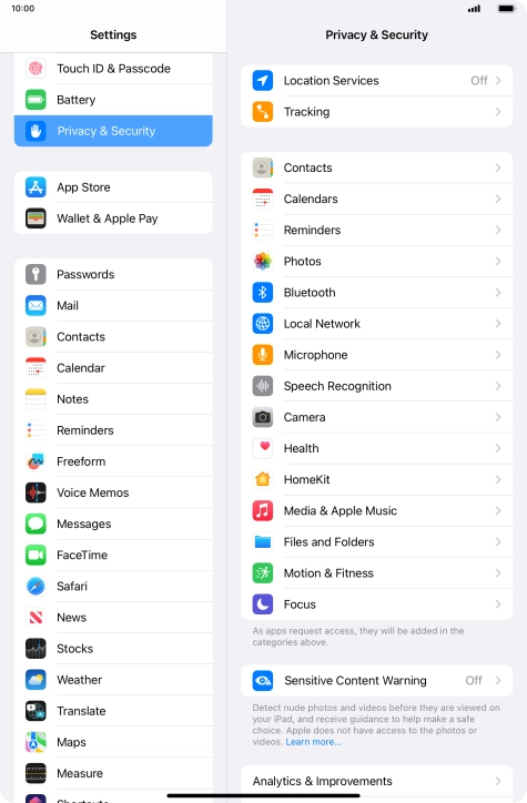 Press Sensitive Content Warning.