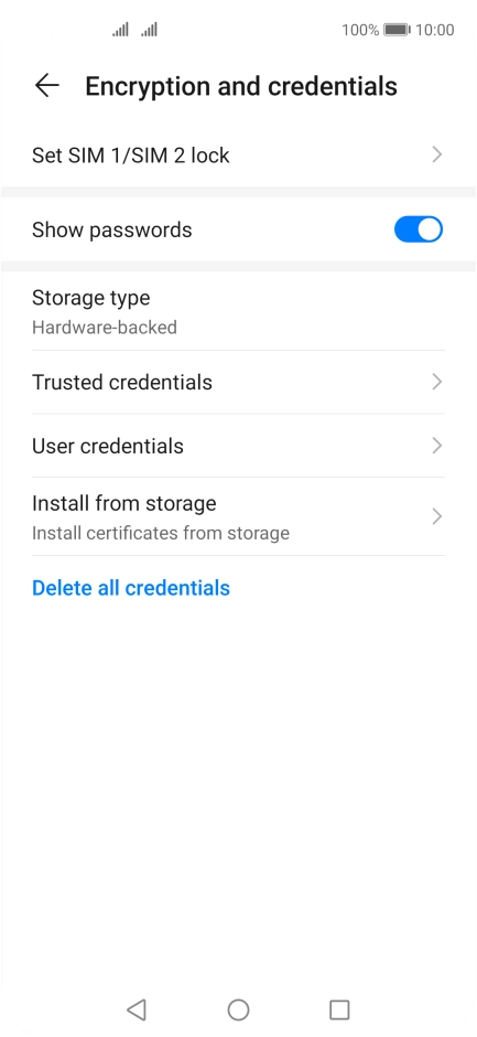 Press Set ‹SIM› lock.