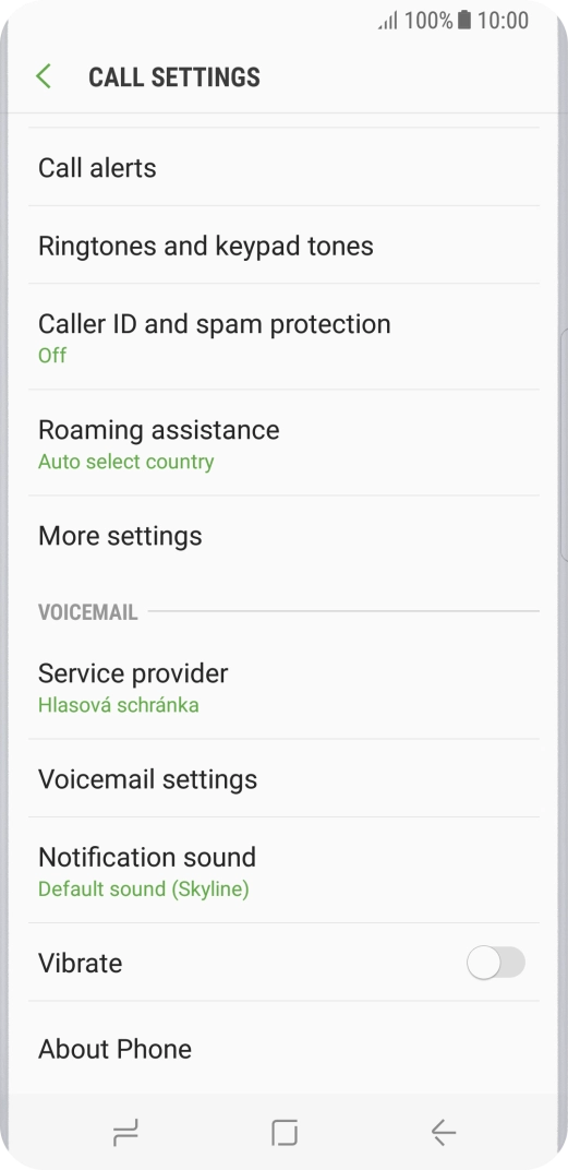 Press More settings.