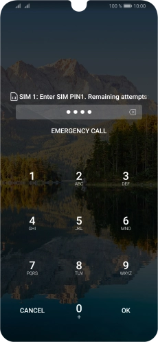 If you're asked to key in your PIN, do so and press OK. The default PIN is 1111.