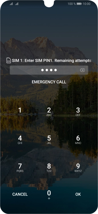 If you're asked to key in your PIN, do so and press OK. The default PIN is 1111.