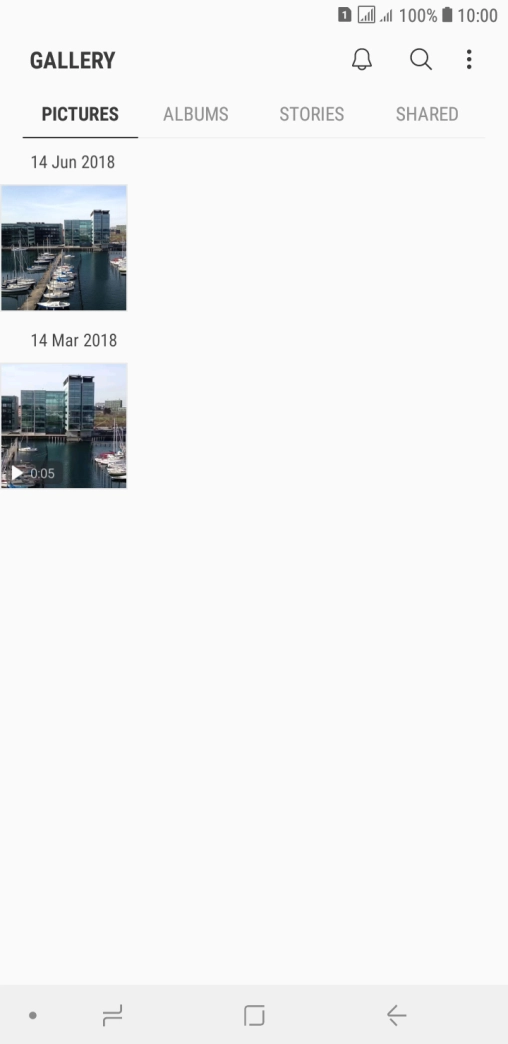 Press ALBUMS and go to the required folder.