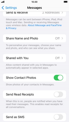 Press the indicator next to 