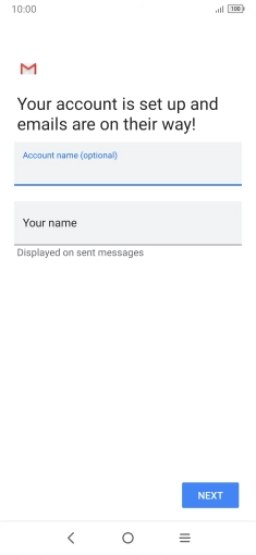 Press Your name and key in the required sender name.