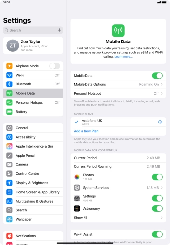Press the indicator next to 