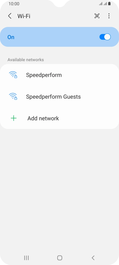 Press the menu icon.