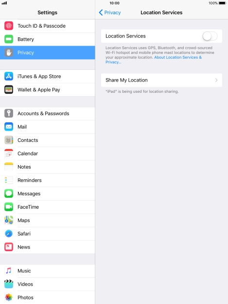Press the indicator next to 