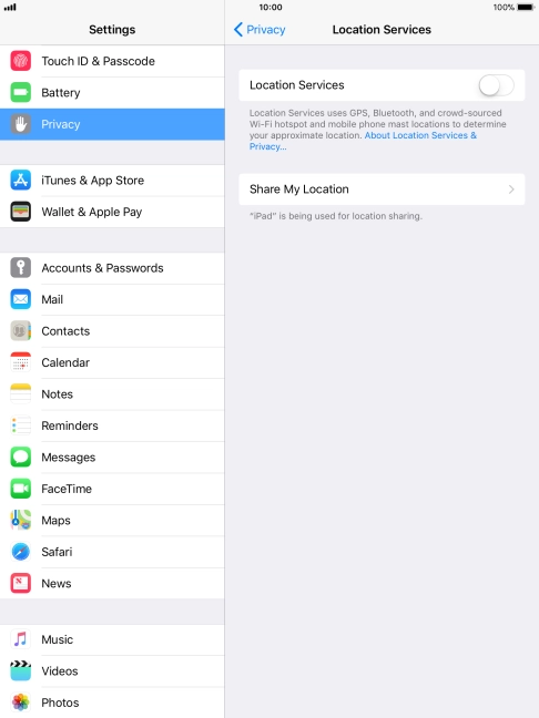Press the indicator next to 