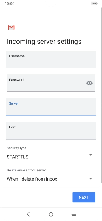 Press the field below 