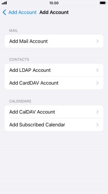 Press Add Mail Account.