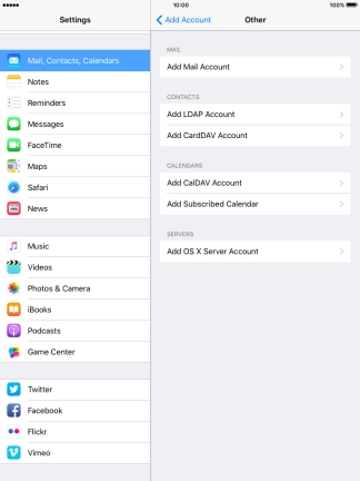 Press Add Mail Account.