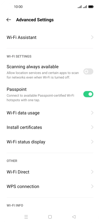 Press Wi-Fi Assistant.