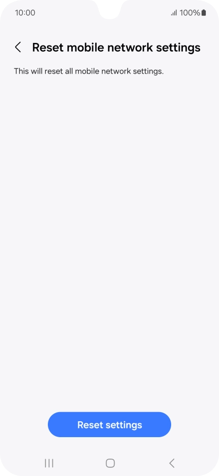 Press Reset settings.