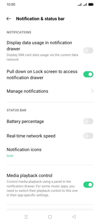 Press Manage notifications.