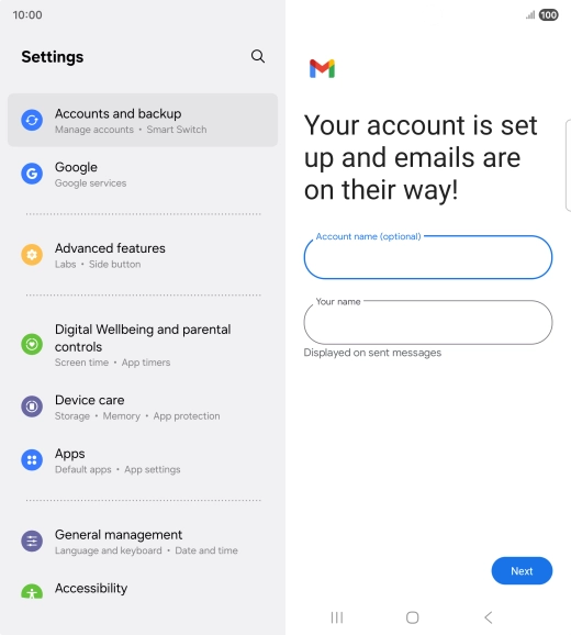 Press the field below 