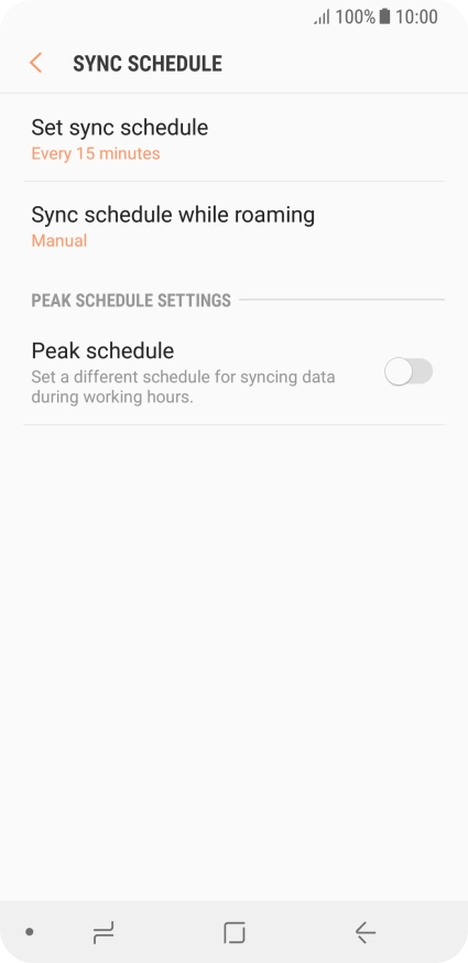 Press Set sync schedule.