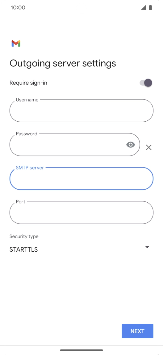 Press the field below 