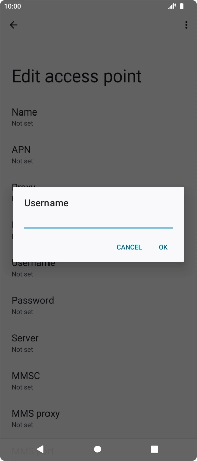 Key in eesecure and press OK.