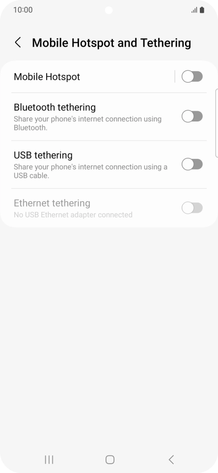 Press Mobile Hotspot.