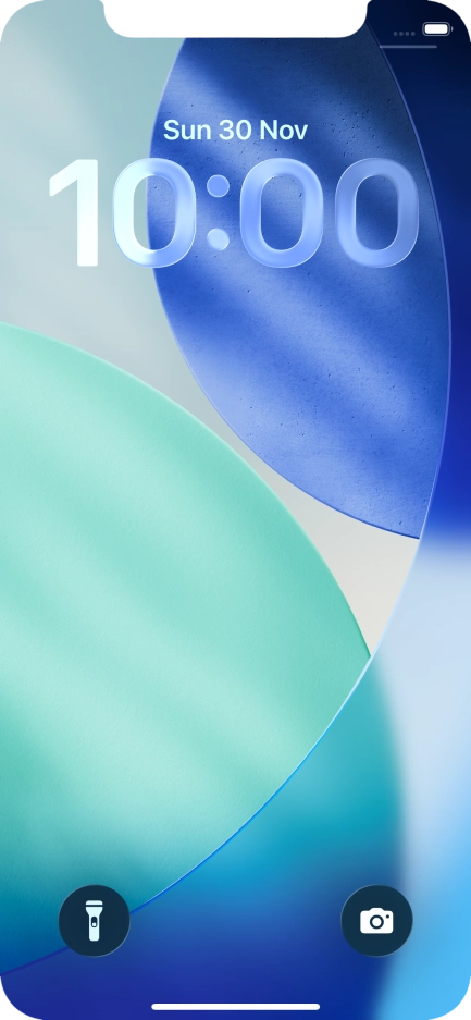 Slide your finger upwards starting from the bottom of the screen.