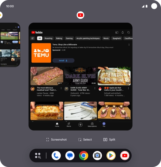 To end one running application, slide your finger upwards on the required application.