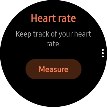 Press Measure and wait while the smartwatch measures your heart rate.