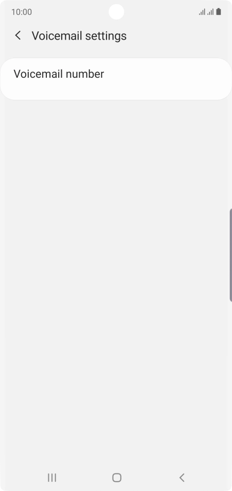 Press Voicemail number.