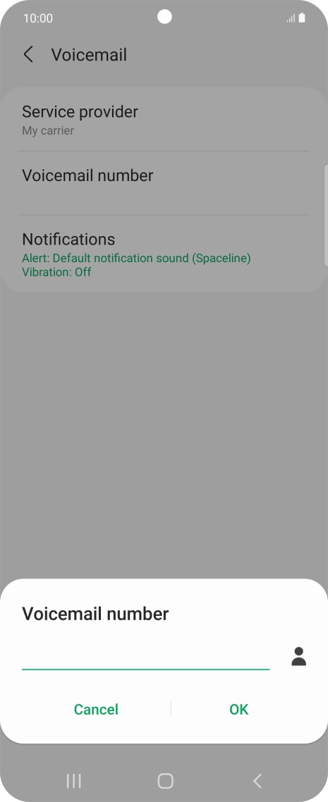 Key in +447953222222 and press OK.