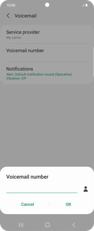 Key in +447953222222 and press OK.