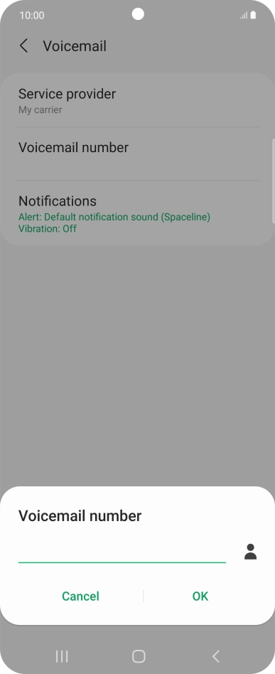 Key in +447953222222 and press OK.