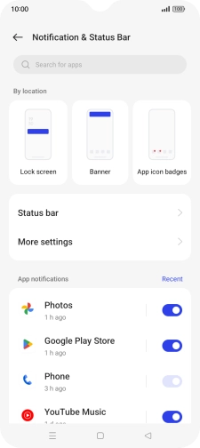 Press the drop down list next to 