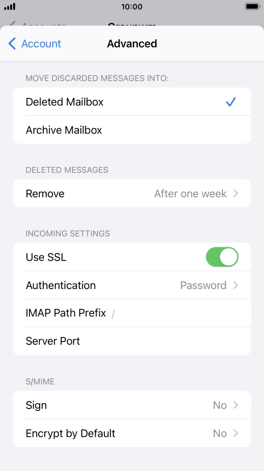 Press the indicator next to 
