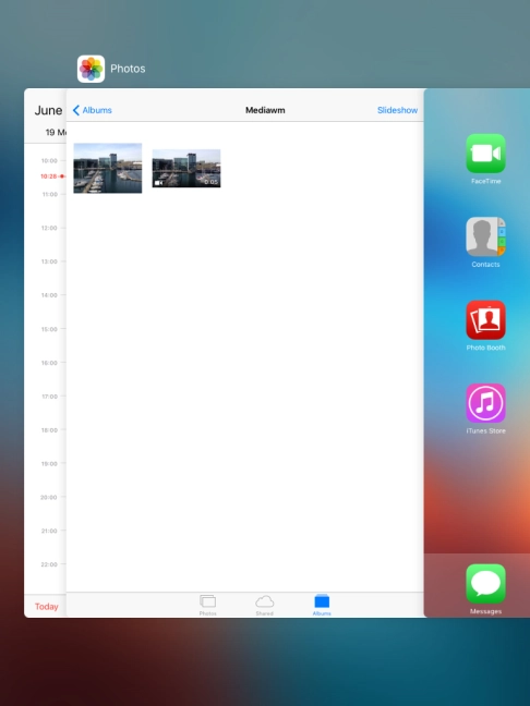 Slide the required application upwards to end it.