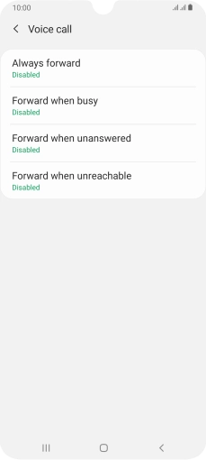 Press the required divert type.
