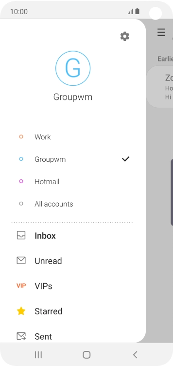 Press the settings icon.