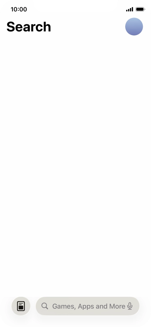 Press the search field and key in the name or subject of the required app.