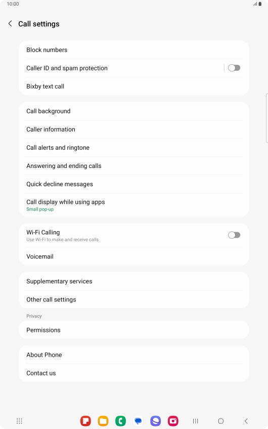 Press the indicator next to 