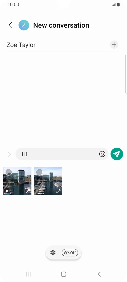 Press the gallery icon and go to the required folder.