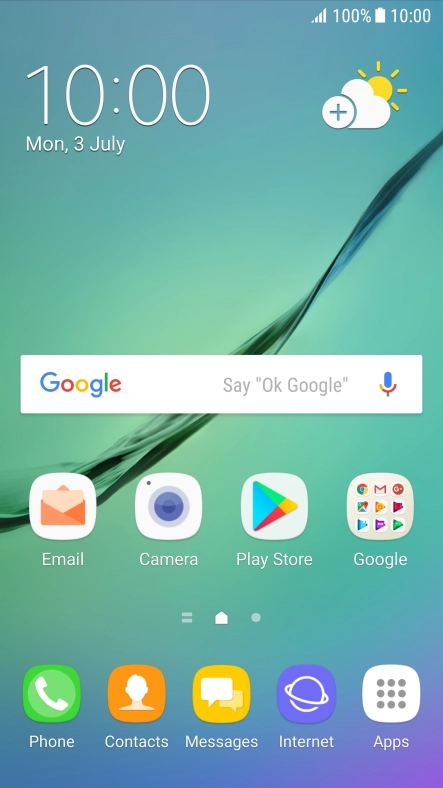 Press the Application key.