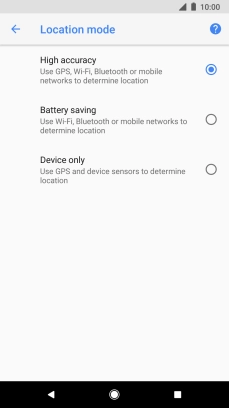 If you select High accuracy, your phone can find your exact position using the GPS satellites, the mobile network and nearby Wi-Fi networks. Satellite-based GPS requires a clear view of the sky.